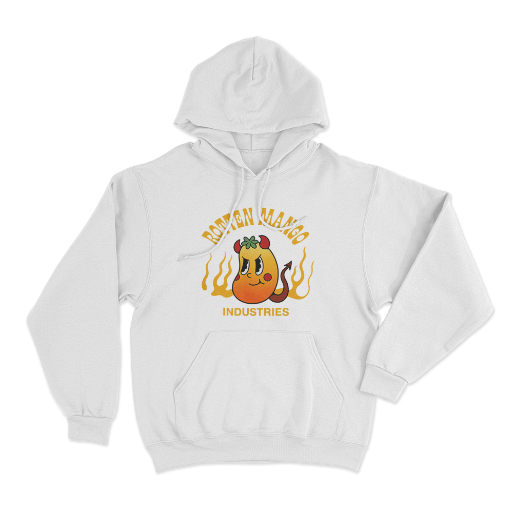 Rotten Mango Industries Unisex Hoodie White Rotten Mango Industries Unisex Hoodie White
