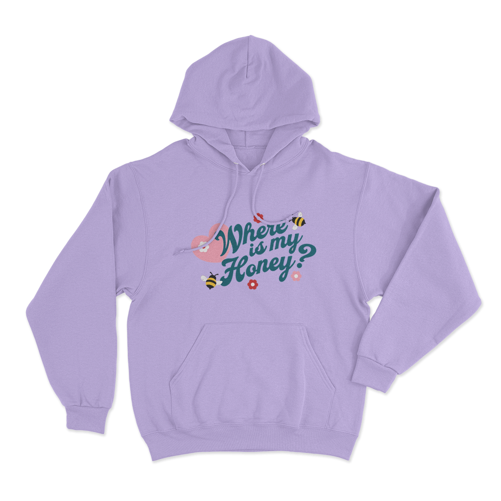 Where Is My Honey Unisex Hoodie Purple Where Is My Honey Unisex Hoodie Purple
