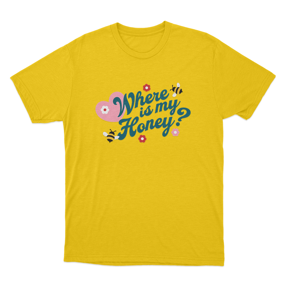 Where Is My Honey Unisex T Shirt Yellow Where Is My Honey Unisex T Shirt Yellow